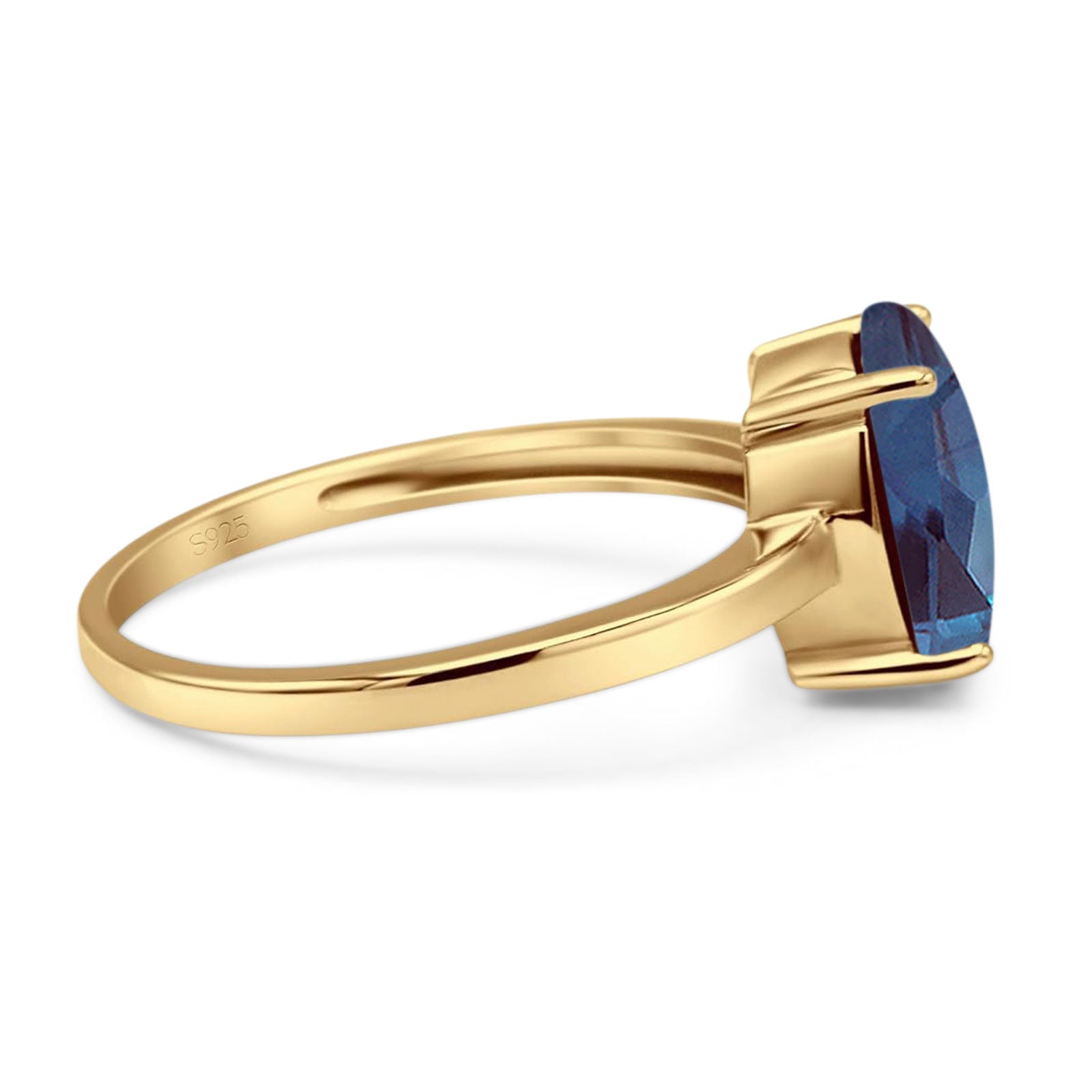 Art Deco Oval Natural Stone Solitaire Ring