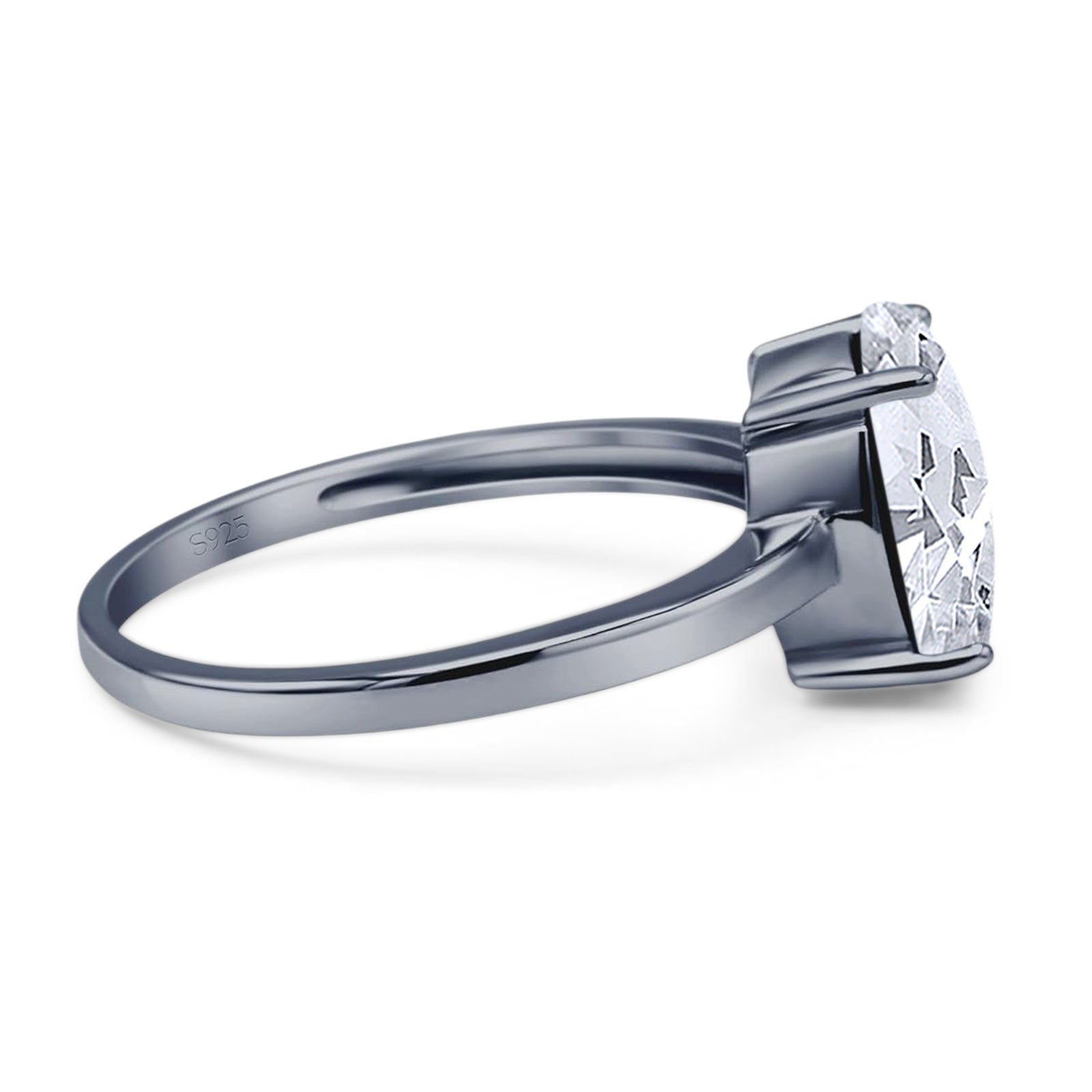 Art Deco Oval Natural Stone Solitaire Ring