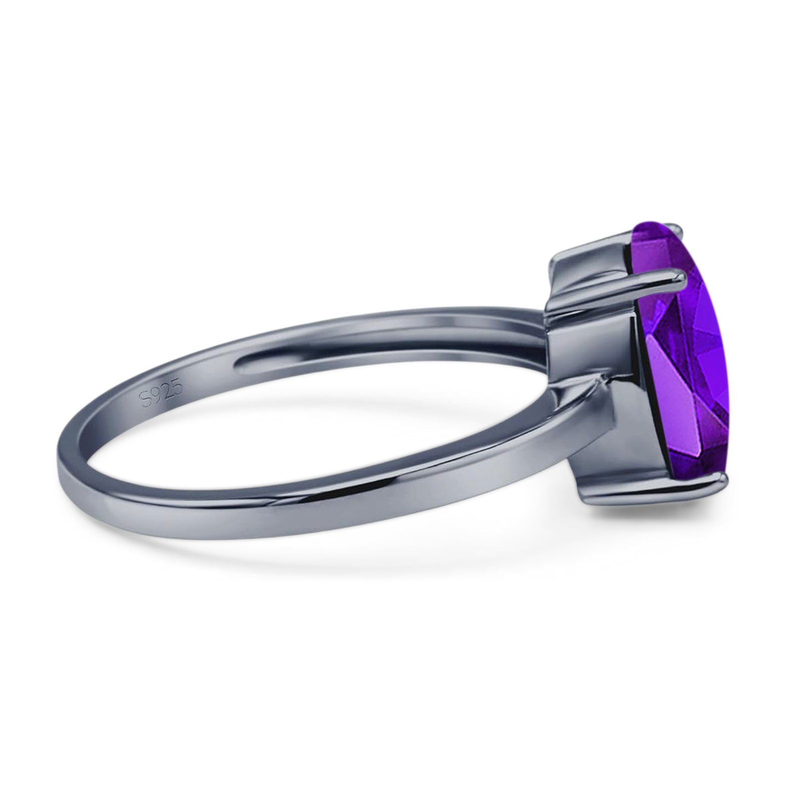Art Deco Oval Natural Stone Solitaire Ring