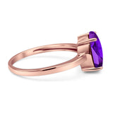 Art Deco Oval Natural Stone Solitaire Ring