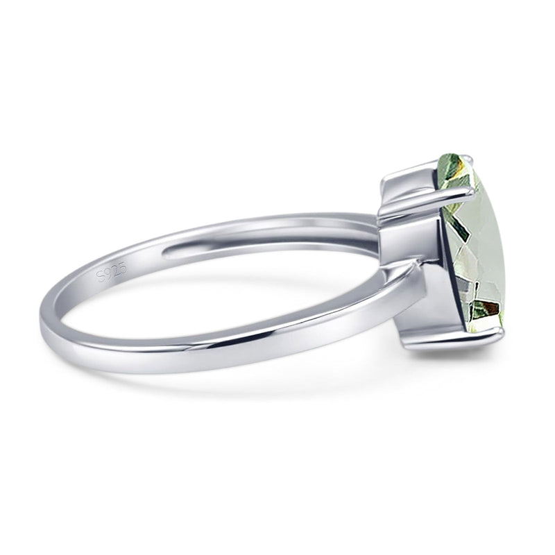 Art Deco Oval Natural Stone Solitaire Ring