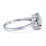 Art Deco Oval Natural Stone Solitaire Ring