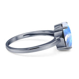 Art Deco Oval Natural Stone Solitaire Ring