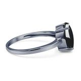 Art Deco Oval Natural Stone Solitaire Ring
