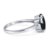 Art Deco Oval Natural Stone Solitaire Ring