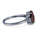 Art Deco Oval Natural Stone Solitaire Ring