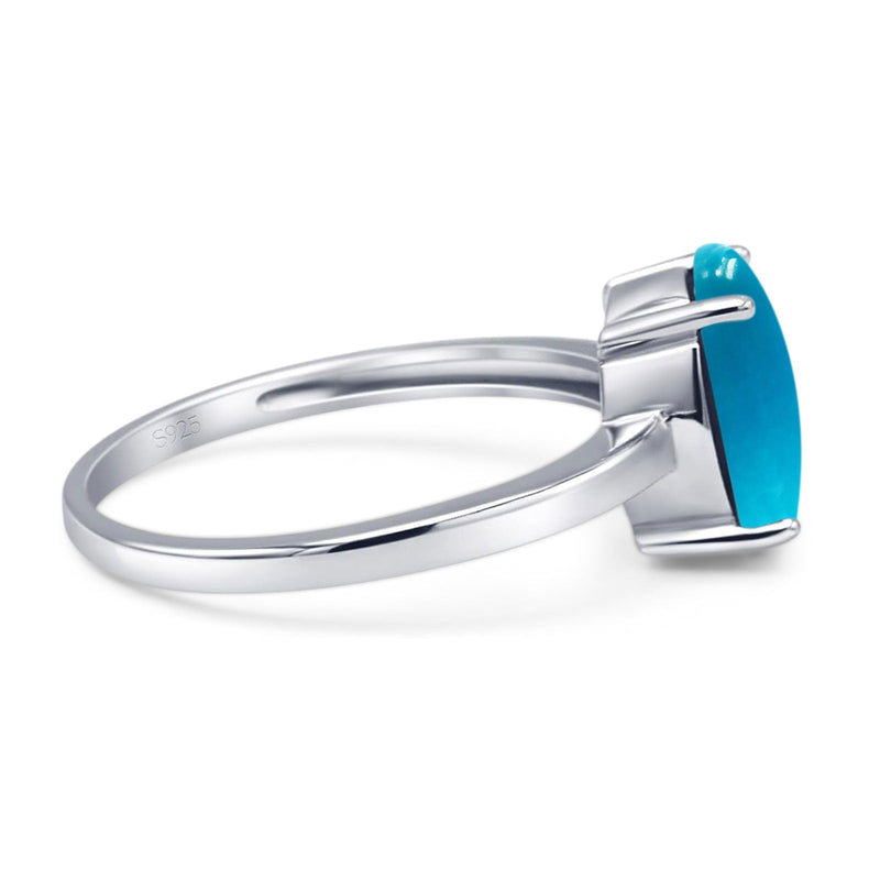 Art Deco Oval Natural Stone Solitaire Ring