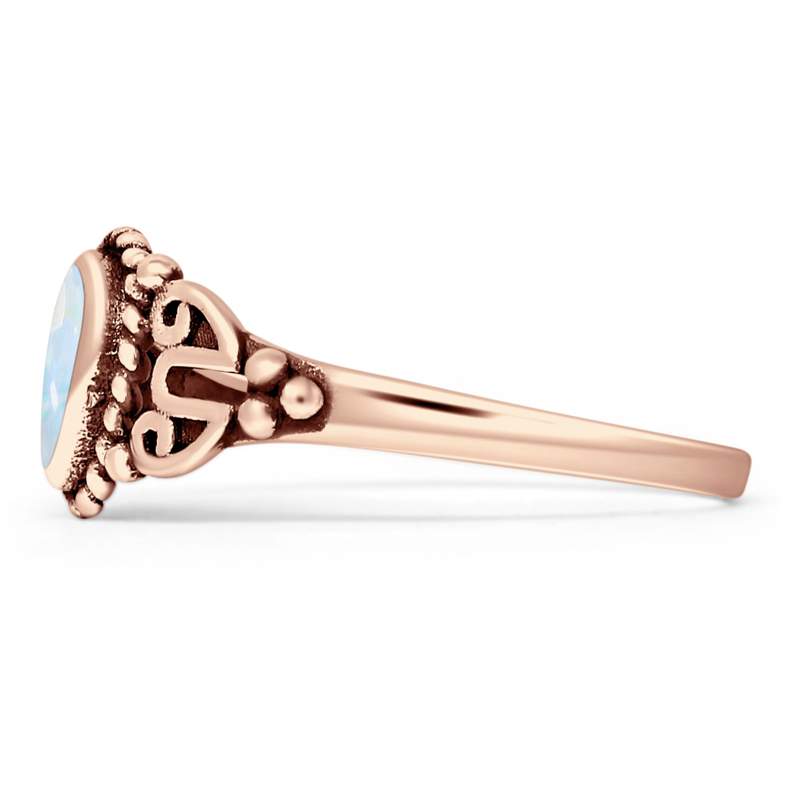 Pear Teardrop Twisted Ring
