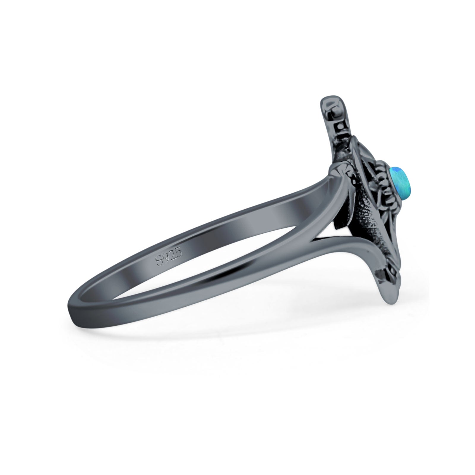 Oxidized Turtle Ring
