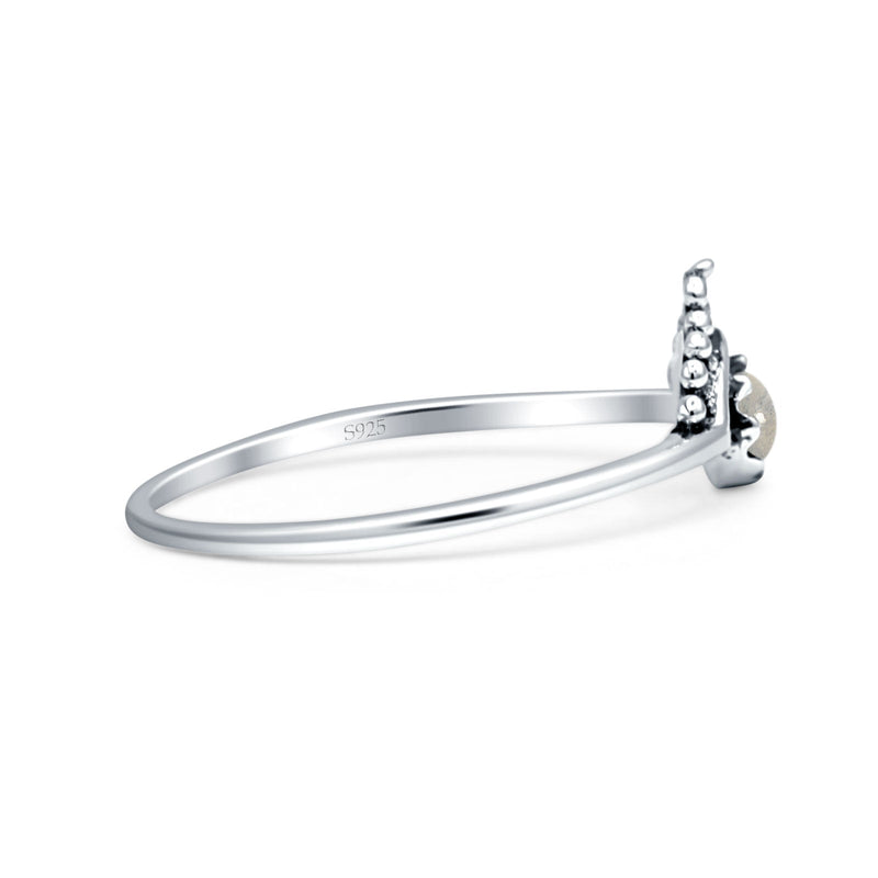 Oxidized Beaded Bali Ring