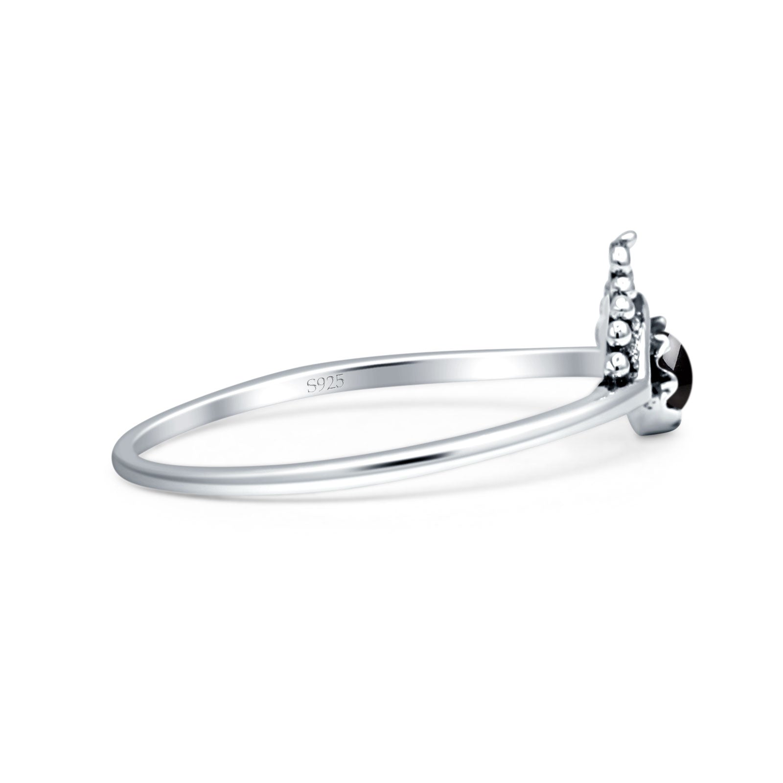 Oxidized Beaded Bali Ring