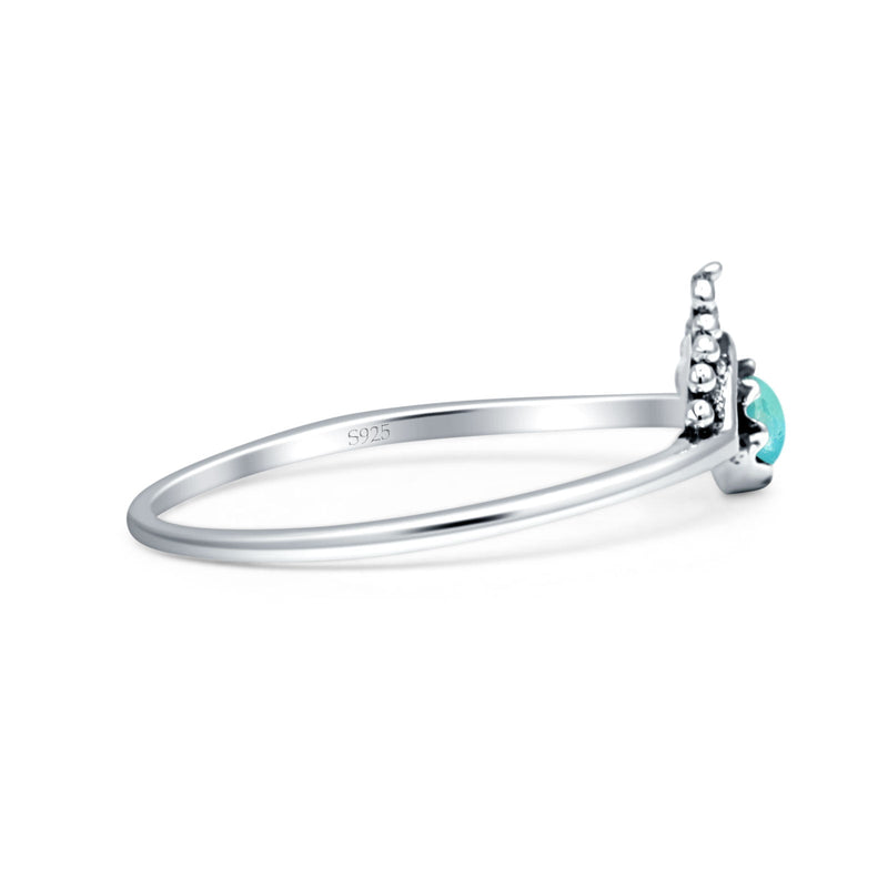 Oxidized Beaded Bali Ring