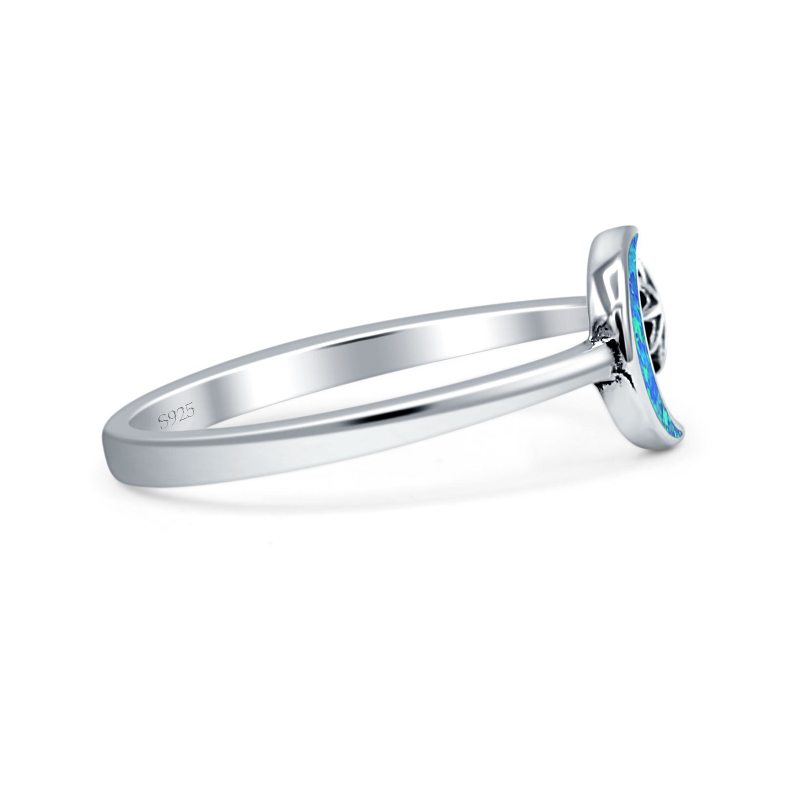 Oxidized Moon & Star Ring