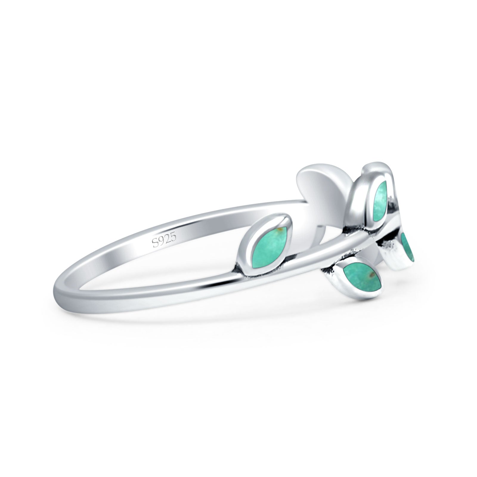 Leaf Band Oxidized Ring
