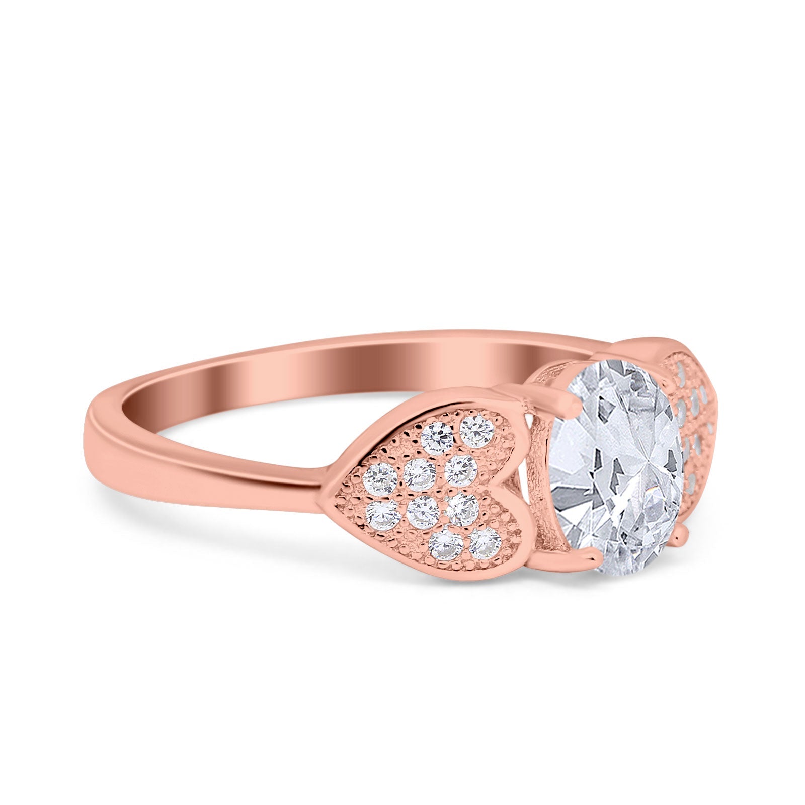 Art Deco Oval Natural Stone Promise Ring