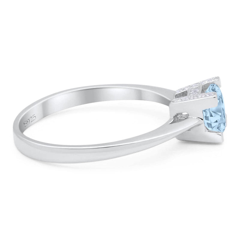Minimalist Round Natural Stone Solitaire Ring