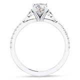 10K Gold IGI Certified Round 3 Carat Lab Grown Diamond Art Deco Trinity Cluster Ring