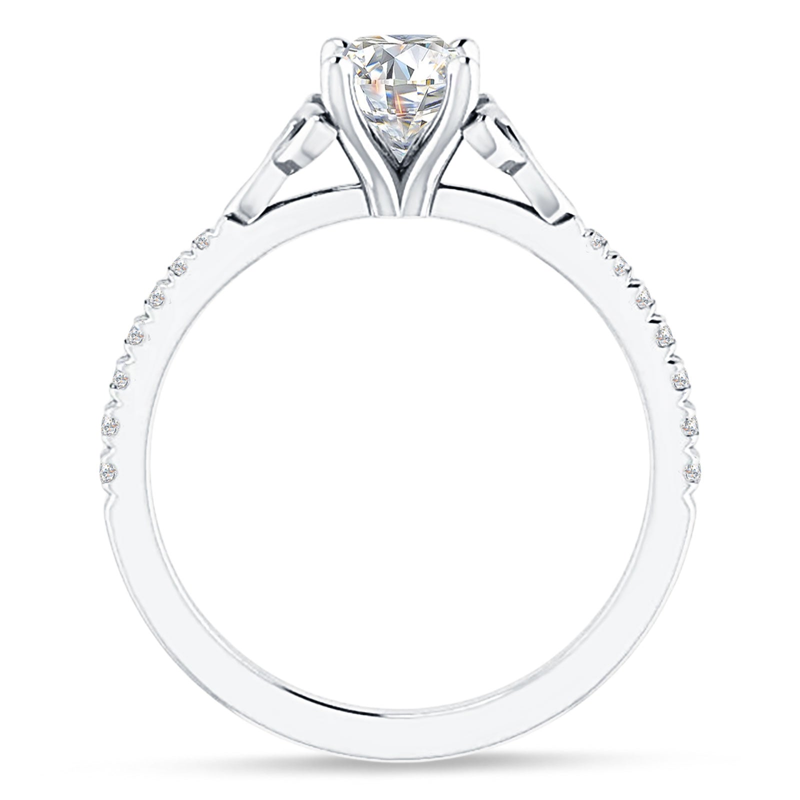 IGI Certified Round 1 Carat Lab Grown Diamond Art Deco Trinity Cluster Ring
