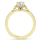 IGI Certified Round 1 Carat Lab Grown Diamond Art Deco Trinity Cluster Ring