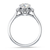 14K Gold IGI Certified Round 1 Carat Lab Grown Diamond Art Deco Floral Ring