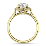 10K Gold IGI Certified Round 1 Carat Lab Grown Diamond Art Deco Floral Ring