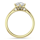 14K Gold IGI Certified Round 2 Carat Lab Grown Diamond Cathedral Solitaire Ring