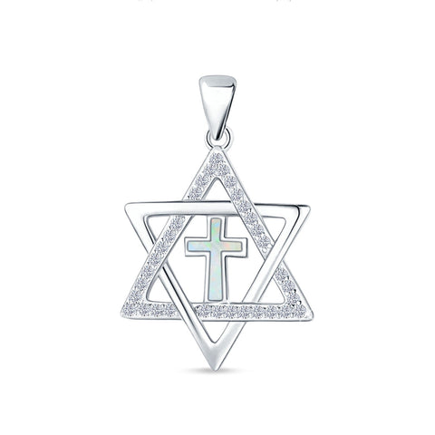 Star Of David & Cross Pendant