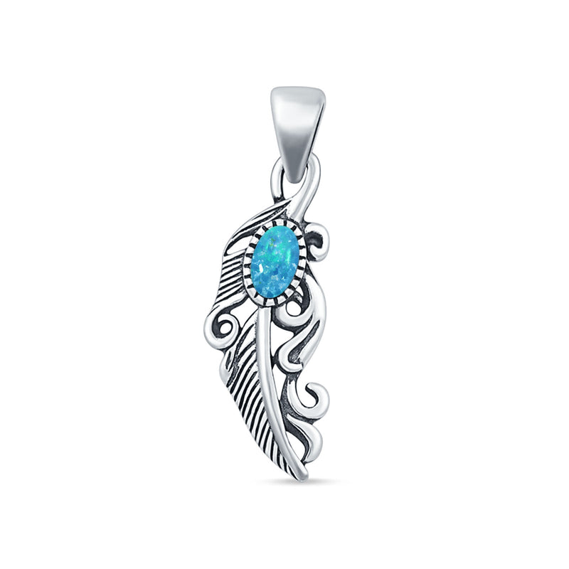 Feather Filigree Pendant Necklace