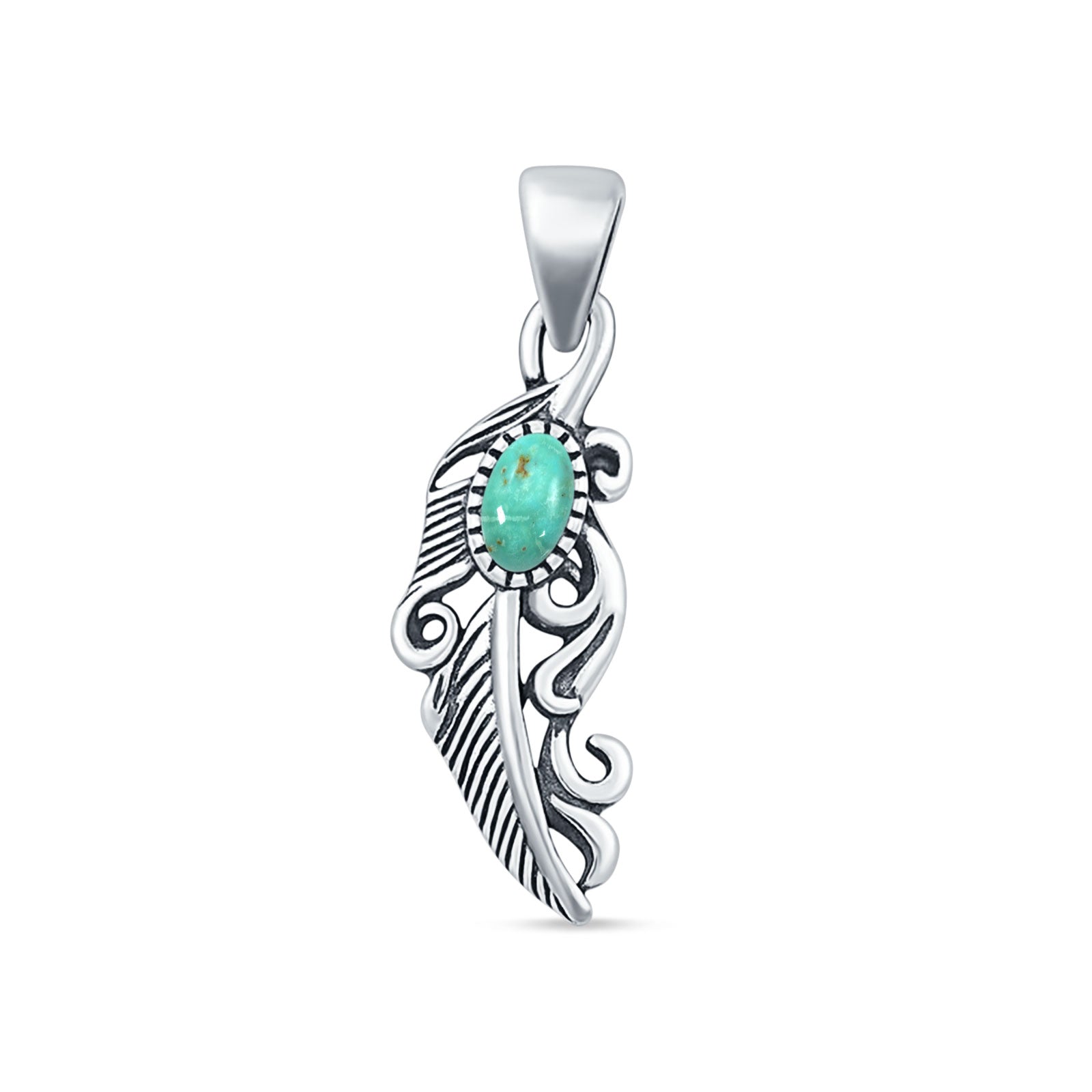 Feather Filigree Pendant Necklace