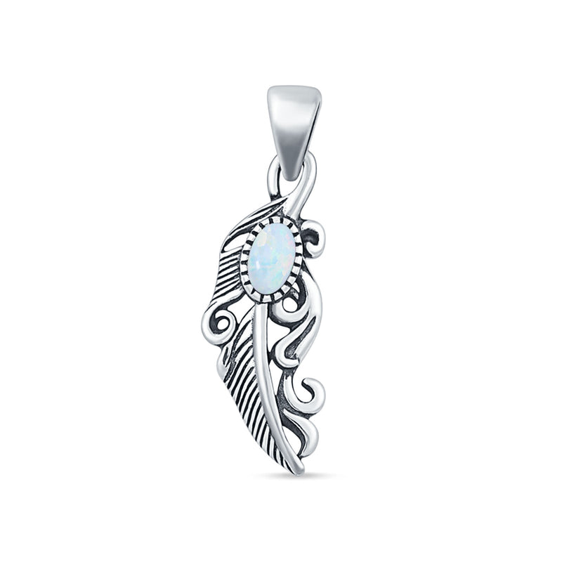 Feather Filigree Pendant Necklace