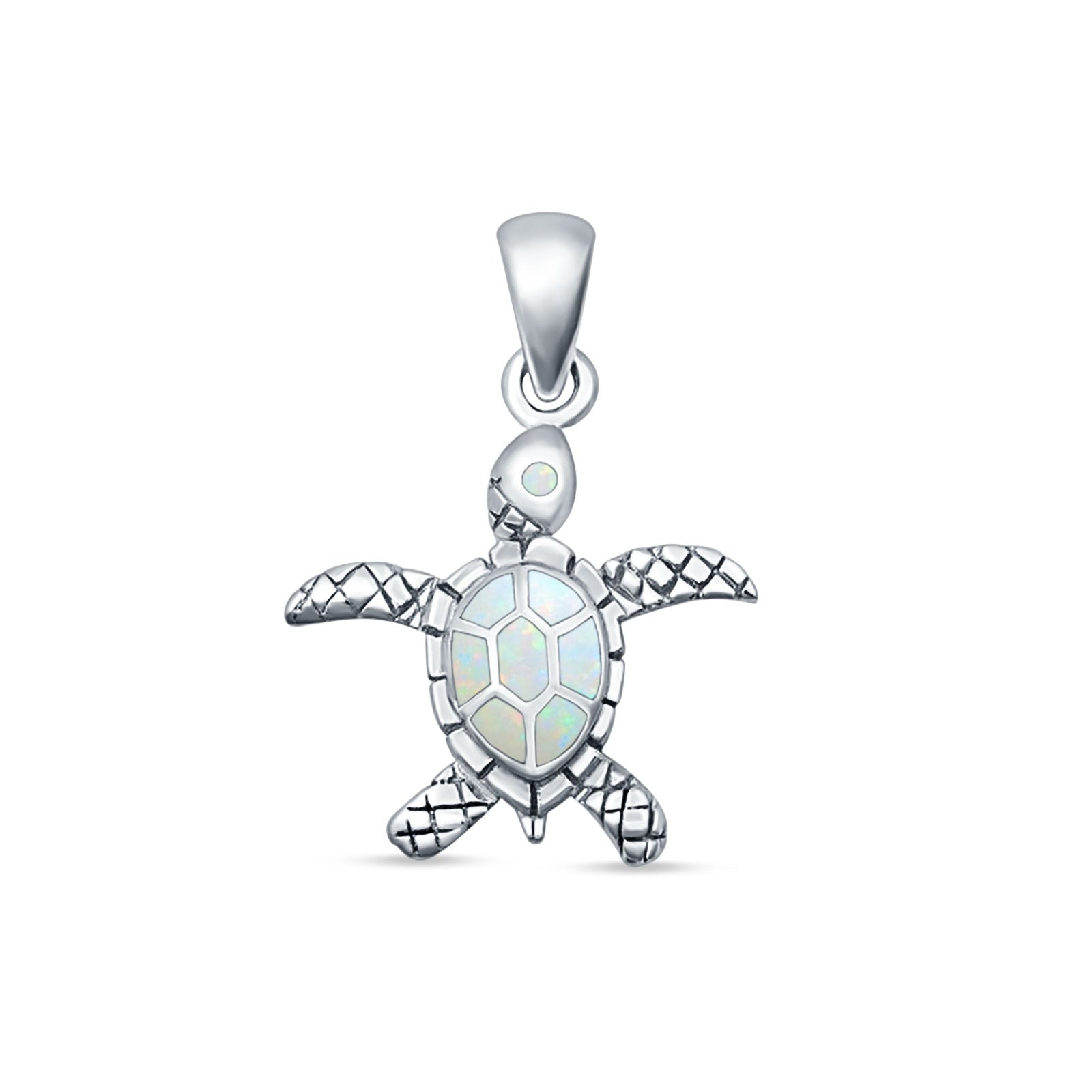 Oxidized Turtle Pendant Necklace