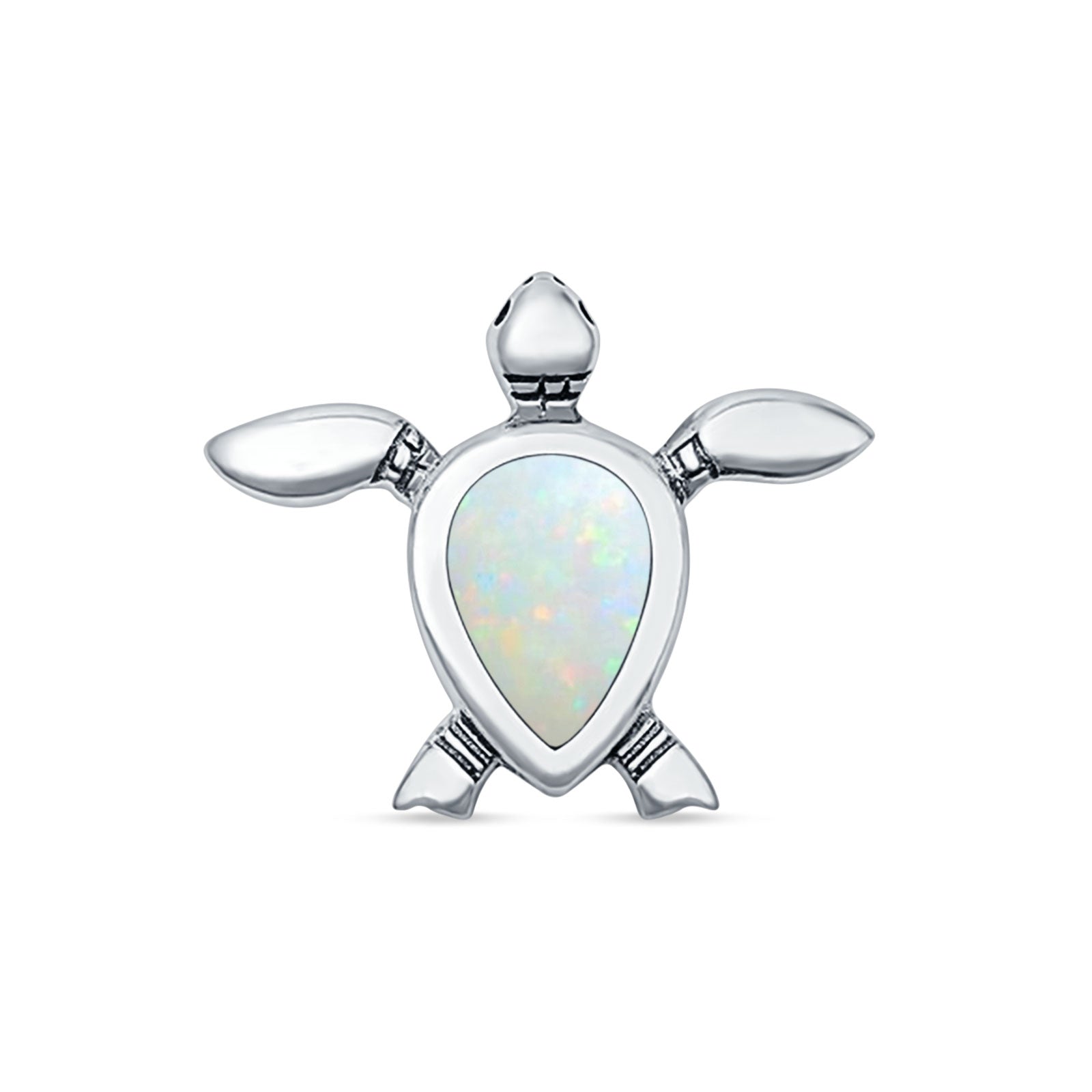 Oxidized Turtle Pendant Necklace