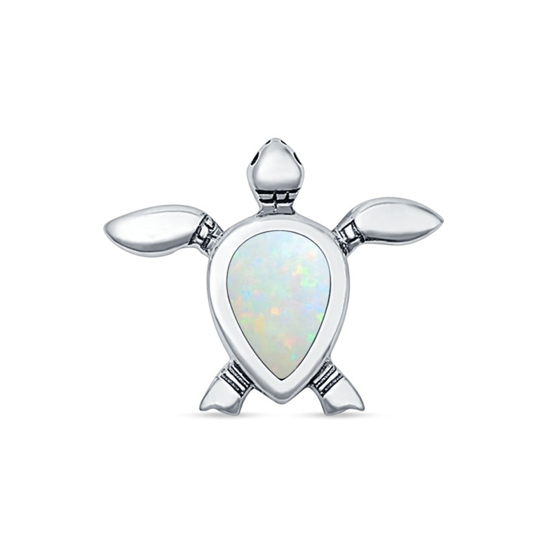 Oxidized Turtle Pendant Necklace