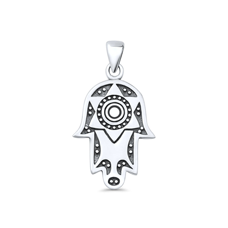 Star Hand Of Hamsa Pendant Necklace