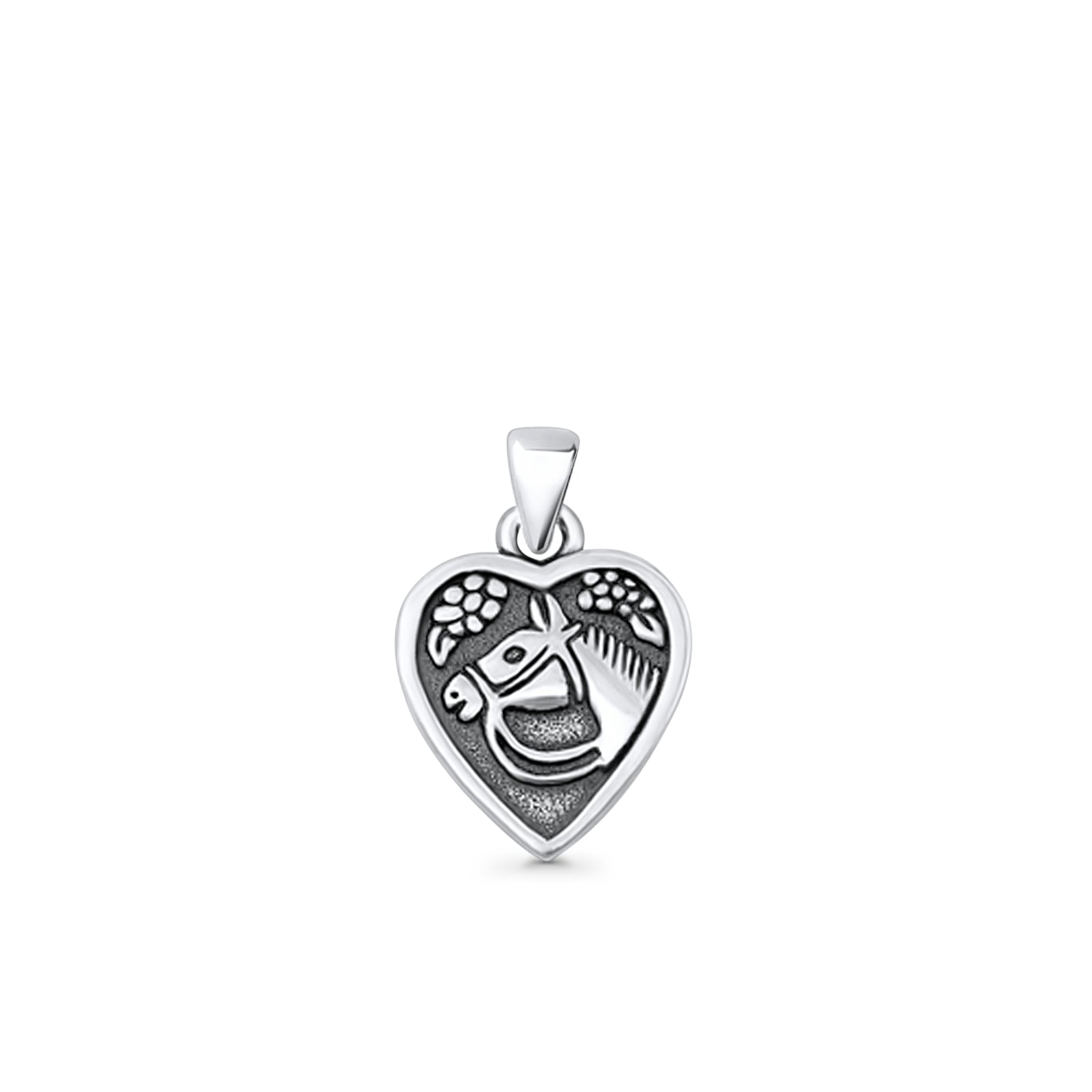 Horse Heart Pendant Necklace