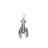 Lobster Pendant Oxidized 925 Sterling Silver