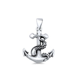 Anchor & Tentacle Pendant Necklace