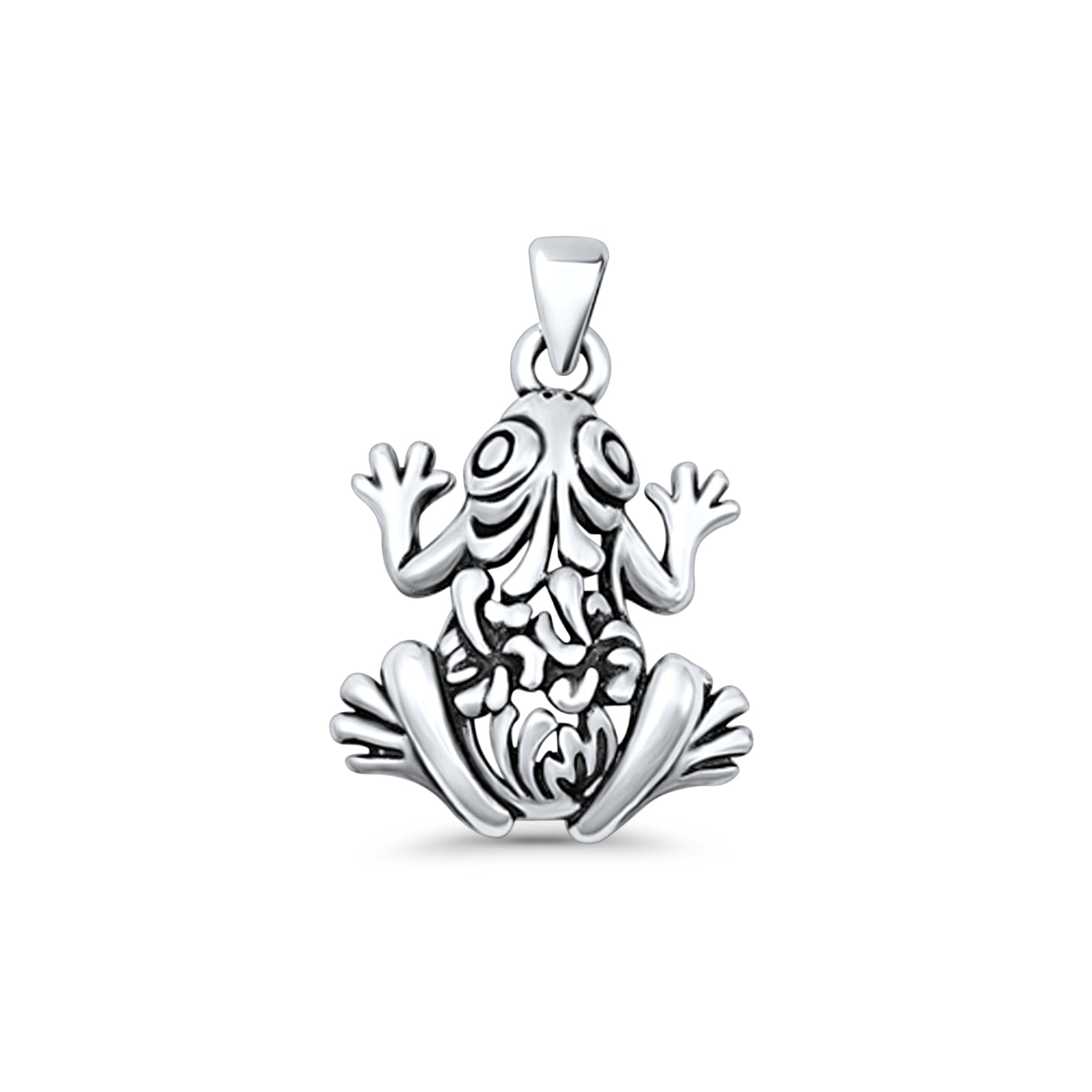Filigree Frog Pendant Necklace