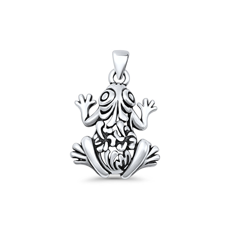 Filigree Frog Pendant Necklace