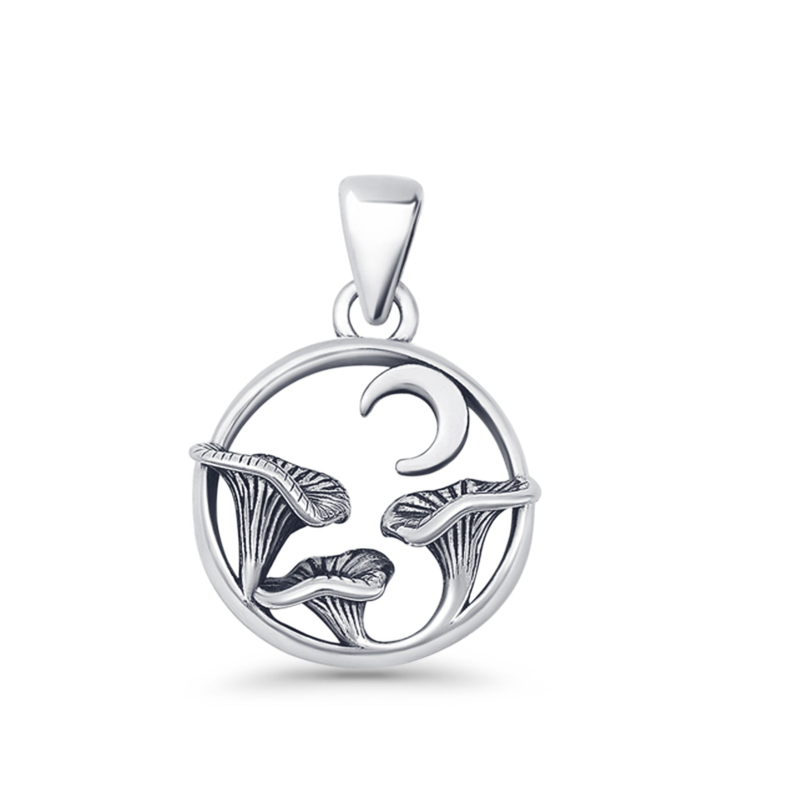 Mushroom Moon Pendant Necklace