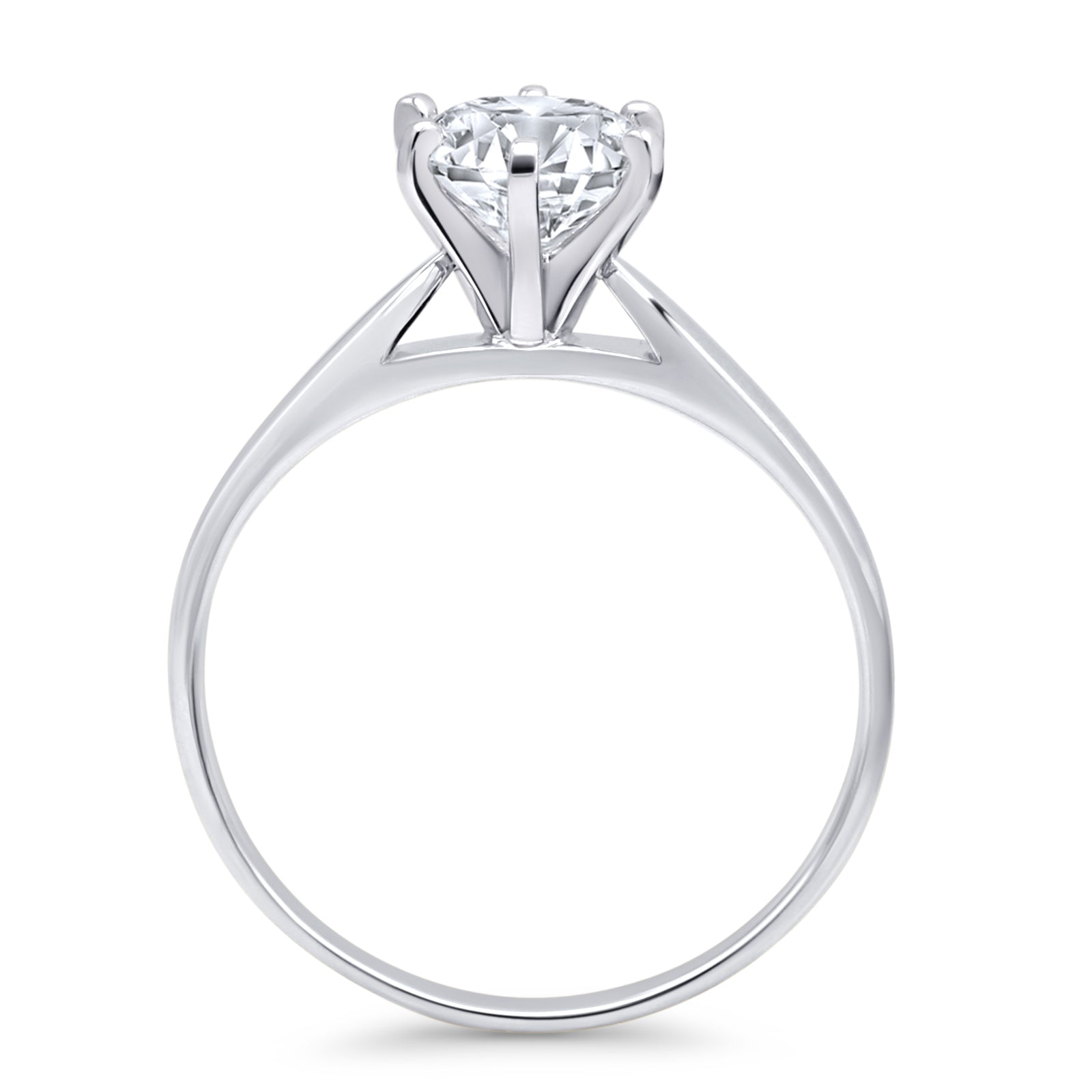 Round Solitaire Gold Ring
