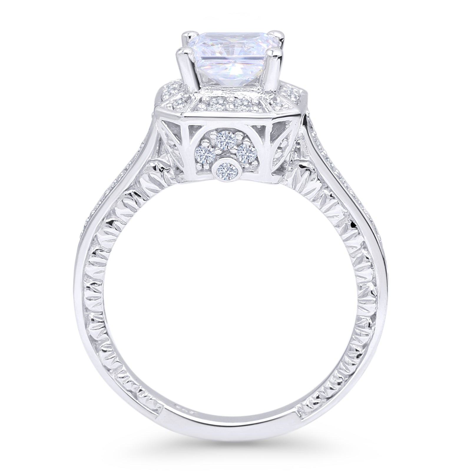 Art Deco Round Solitaire Gold Ring