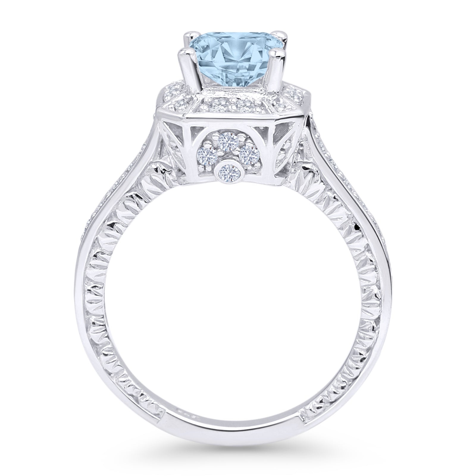 Art Deco Round Solitaire Gold Ring