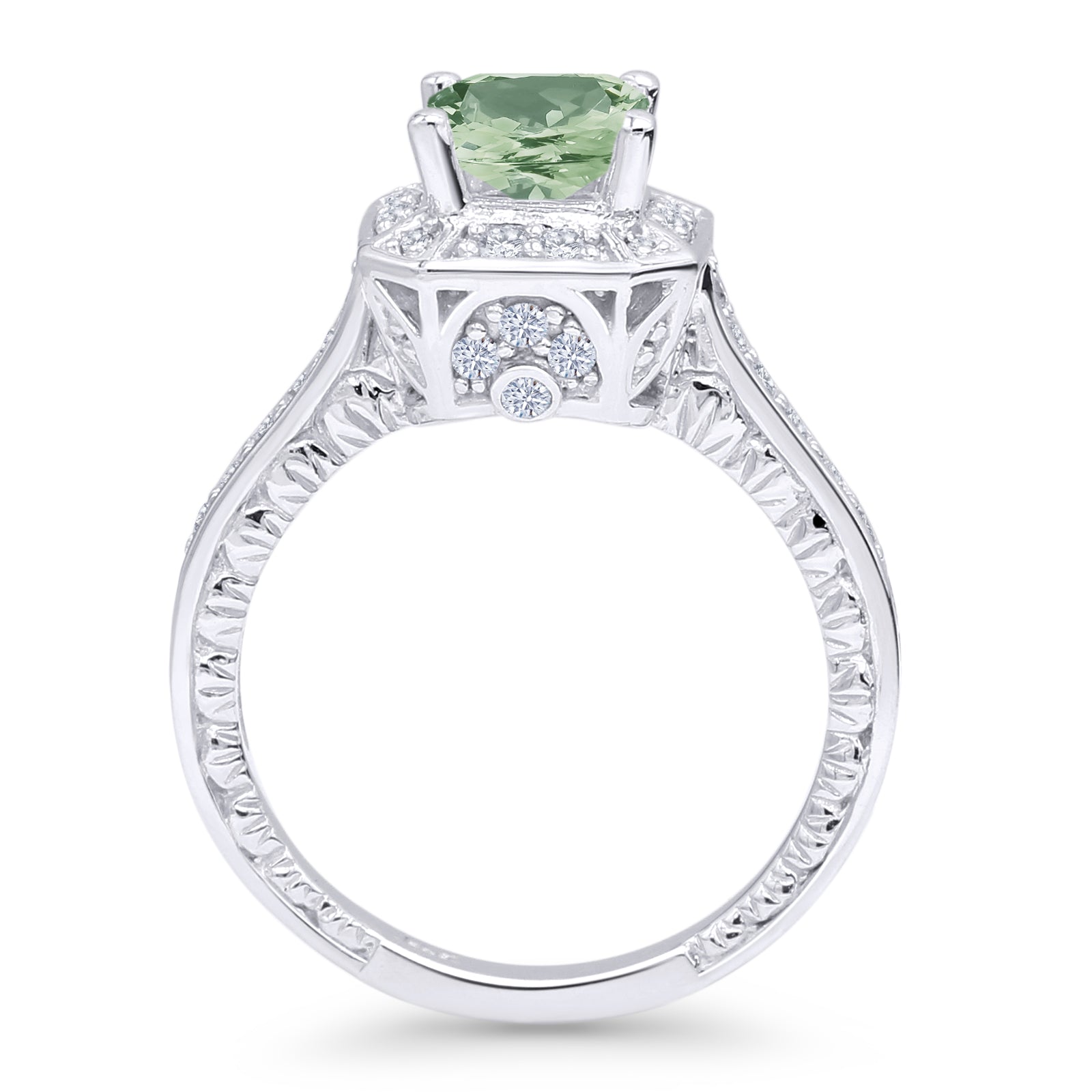 Art Deco Round Solitaire Gold Ring