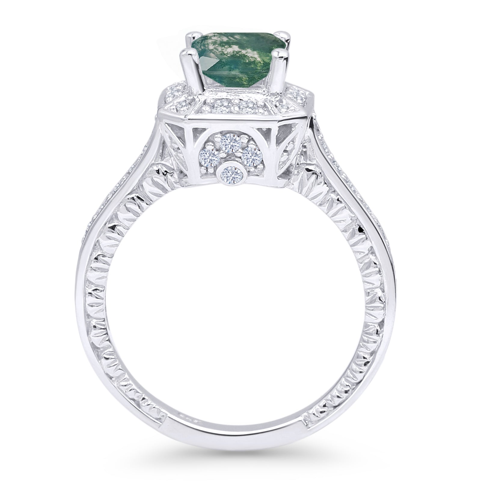Art Deco Round Solitaire Gold Ring