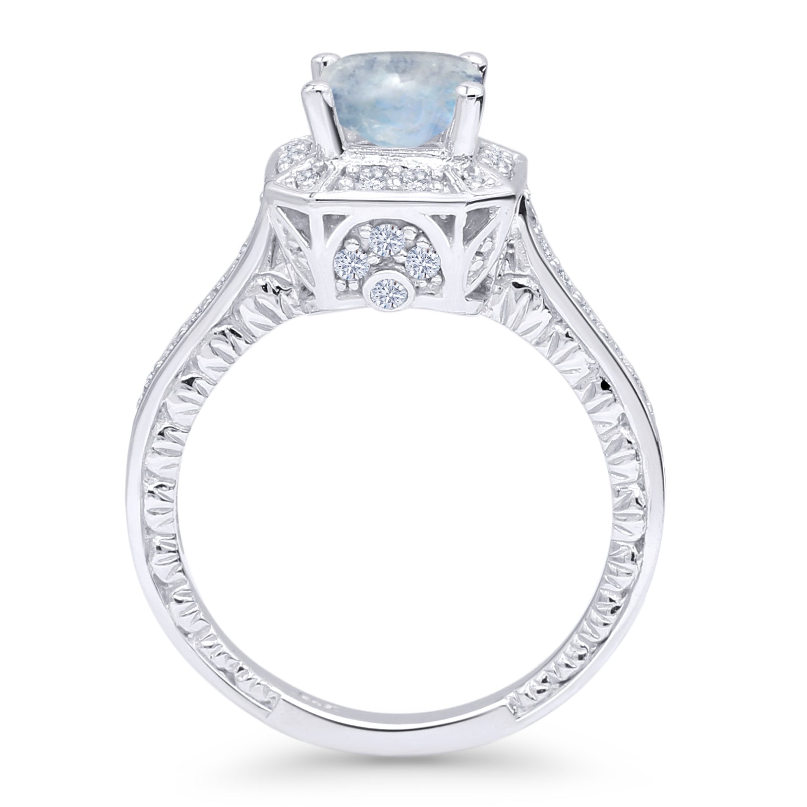 Art Deco Round Solitaire Gold Ring
