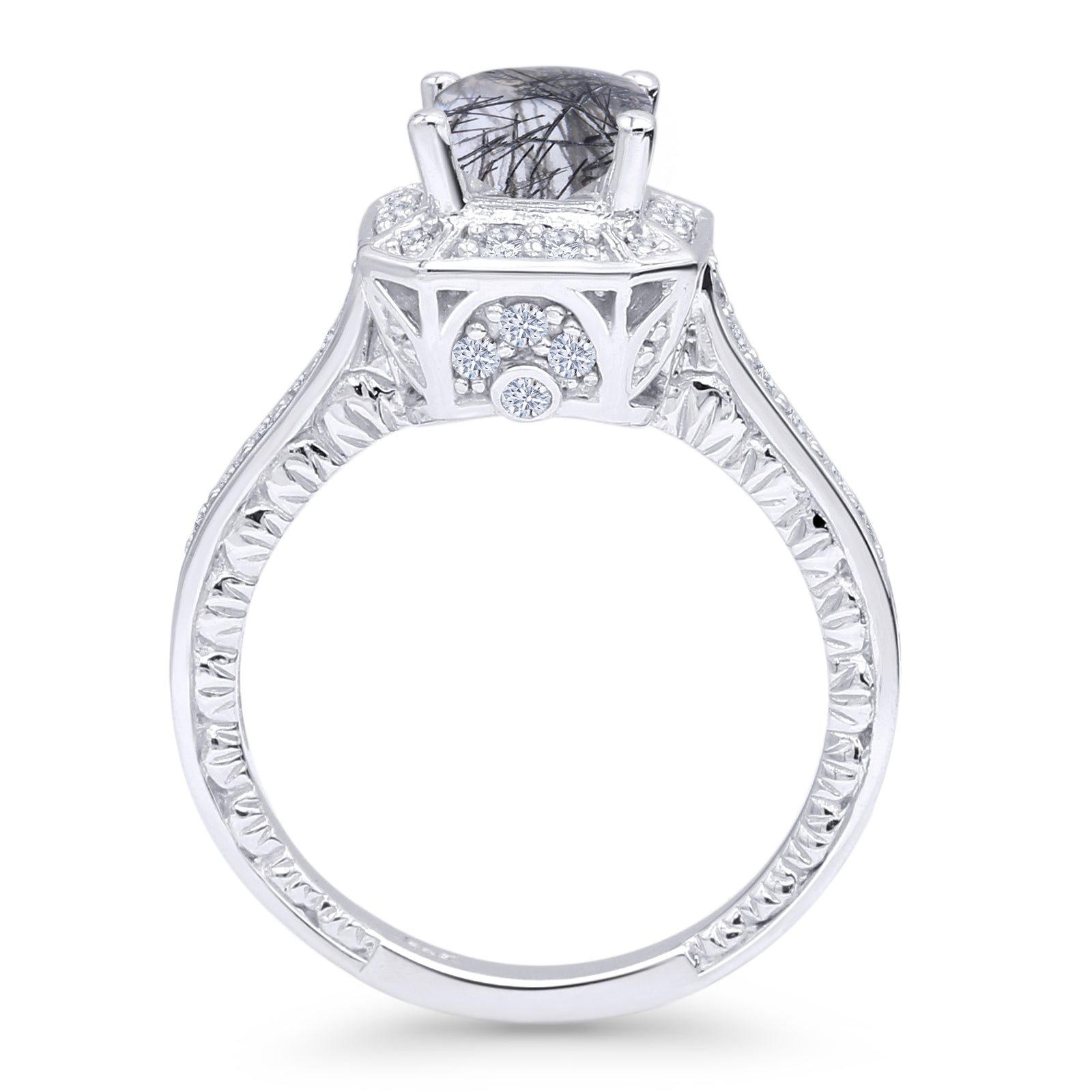 Art Deco Round Solitaire Gold Ring