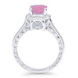 Princess Cut Halo Art Deco Gold Ring