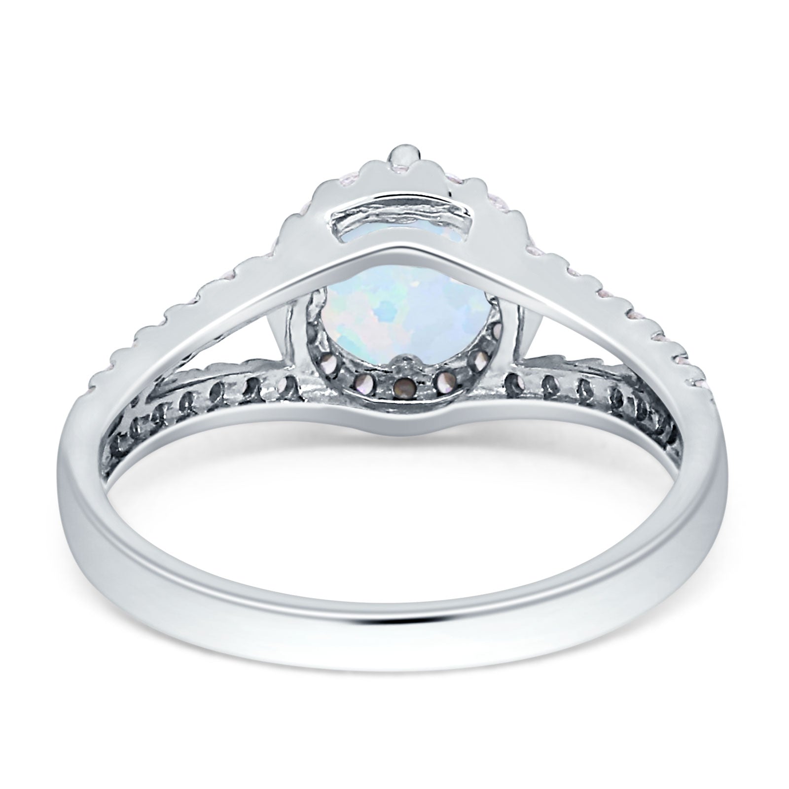 Three Stone Round CZ Gold Ring