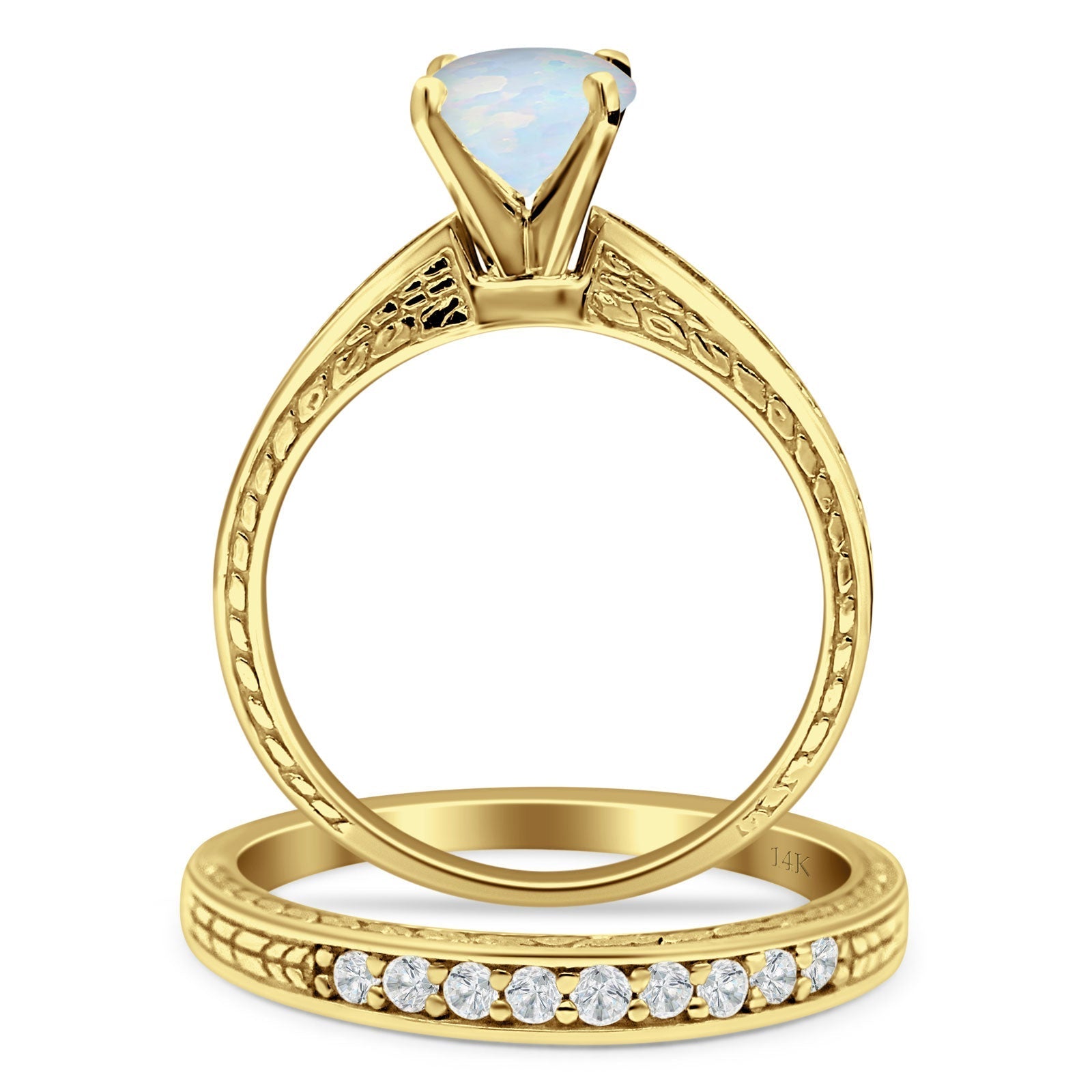 Round Two Piece Gold Ring